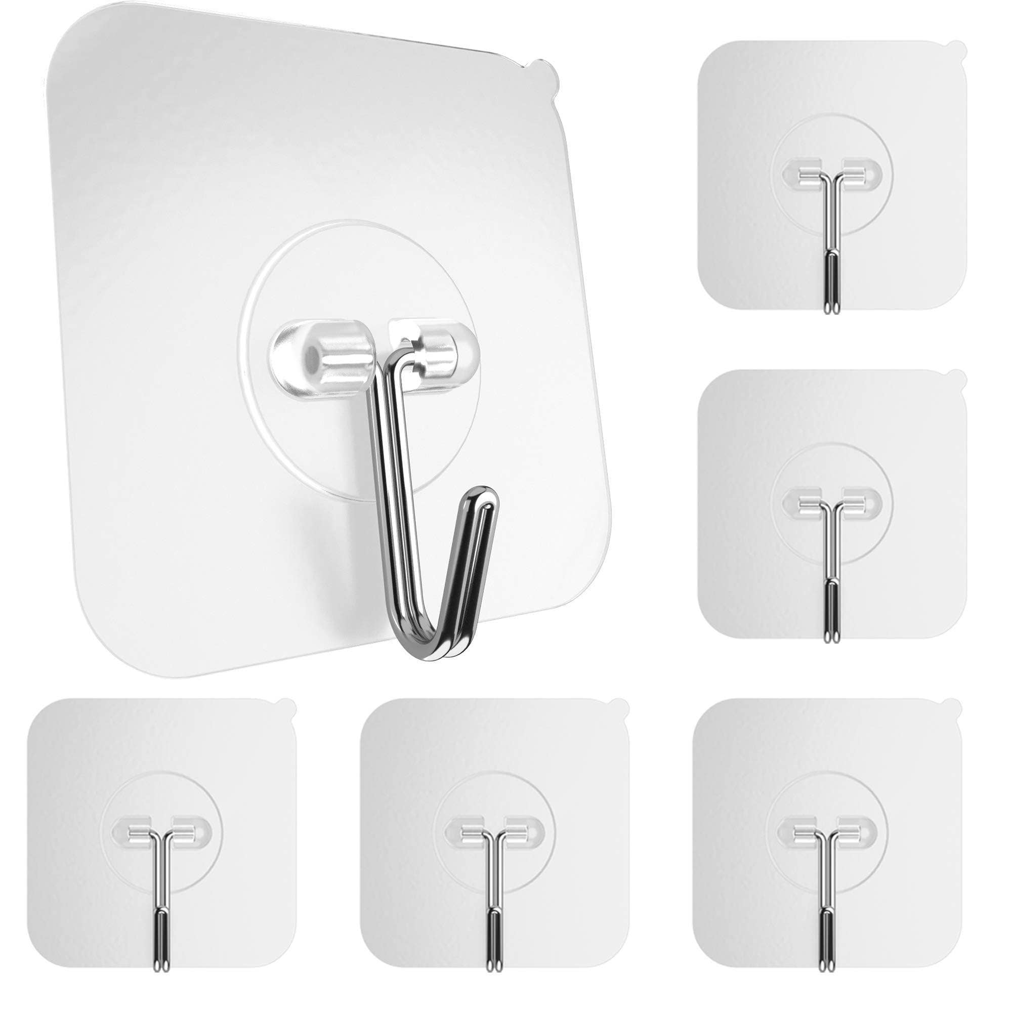 GLUIT - Wholesale Wall Hook - GLUIT Adhesive Hooks Heavy Duty 22 lbs Robe Towel Hooks Waterproof Adhesive Wall Hooks for Home Bathroom Kitchen Office and Outdoor26