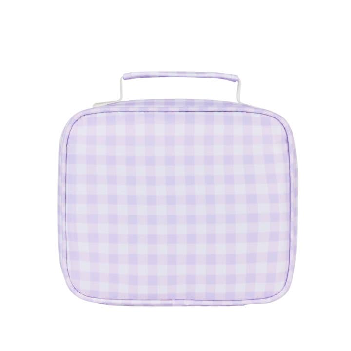Kinnder - Wholesale Lunch Bag/Box - Kids - Lilac Gingham Mini Insulated Lunch Bag