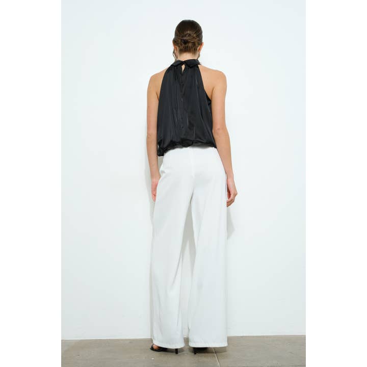 INA - Wholesale Blouse - Women's - Halter Blouse with Beaded Embellishments