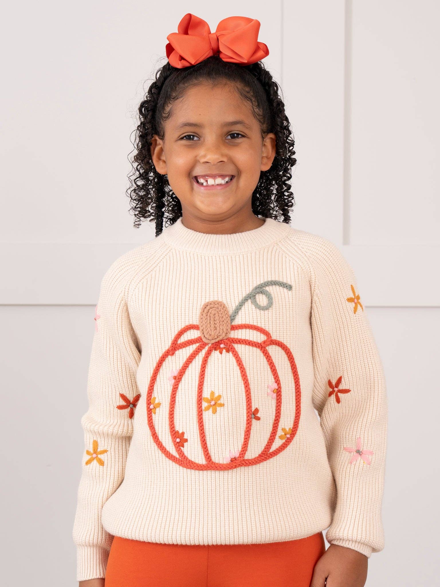Marie Nicole Clothing - Wholesale Knit Sweater - Kids - Cozy Pumpkin Spice Sweater1