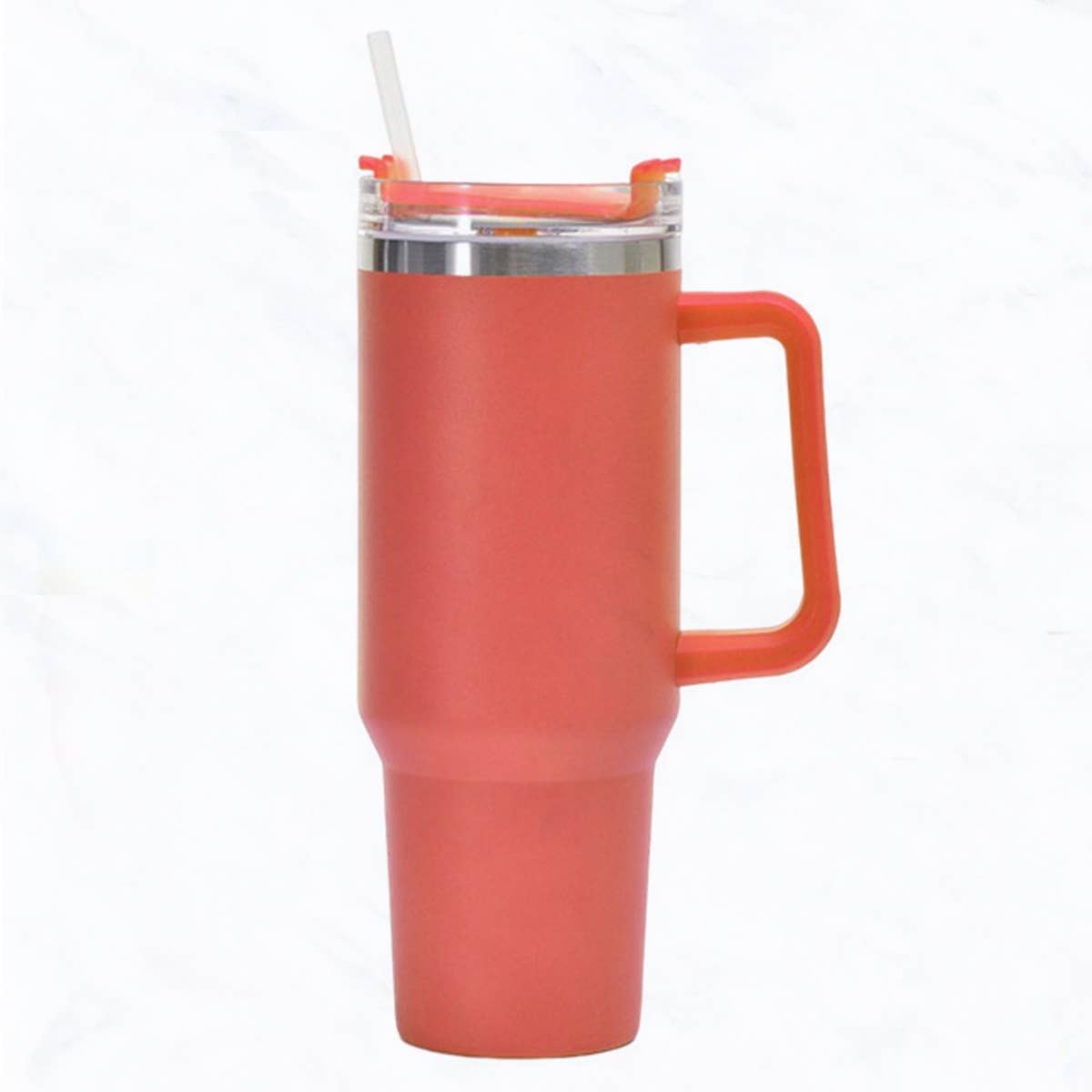 Suzie Q USA - Wholesale Insulated Mug/Tumbler - 40 oz, Stainless Steel Tumbler with Handle, Straws Include13