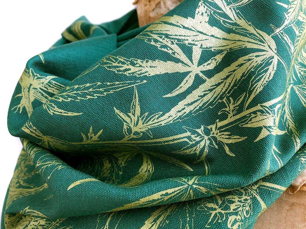 Cyberoptix Tie Lab - Wholesale Scarf - Women's - Marijuana Pashmina. Cannabis leaf printed bamboo scarf.5