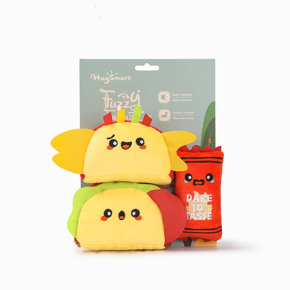 Hugsmart Products Inc - Wholesale Pet Plush Toy - Dog - HugSmart Pet - Fiesta Chewsday | Taco Pupper -  Plush Toy2