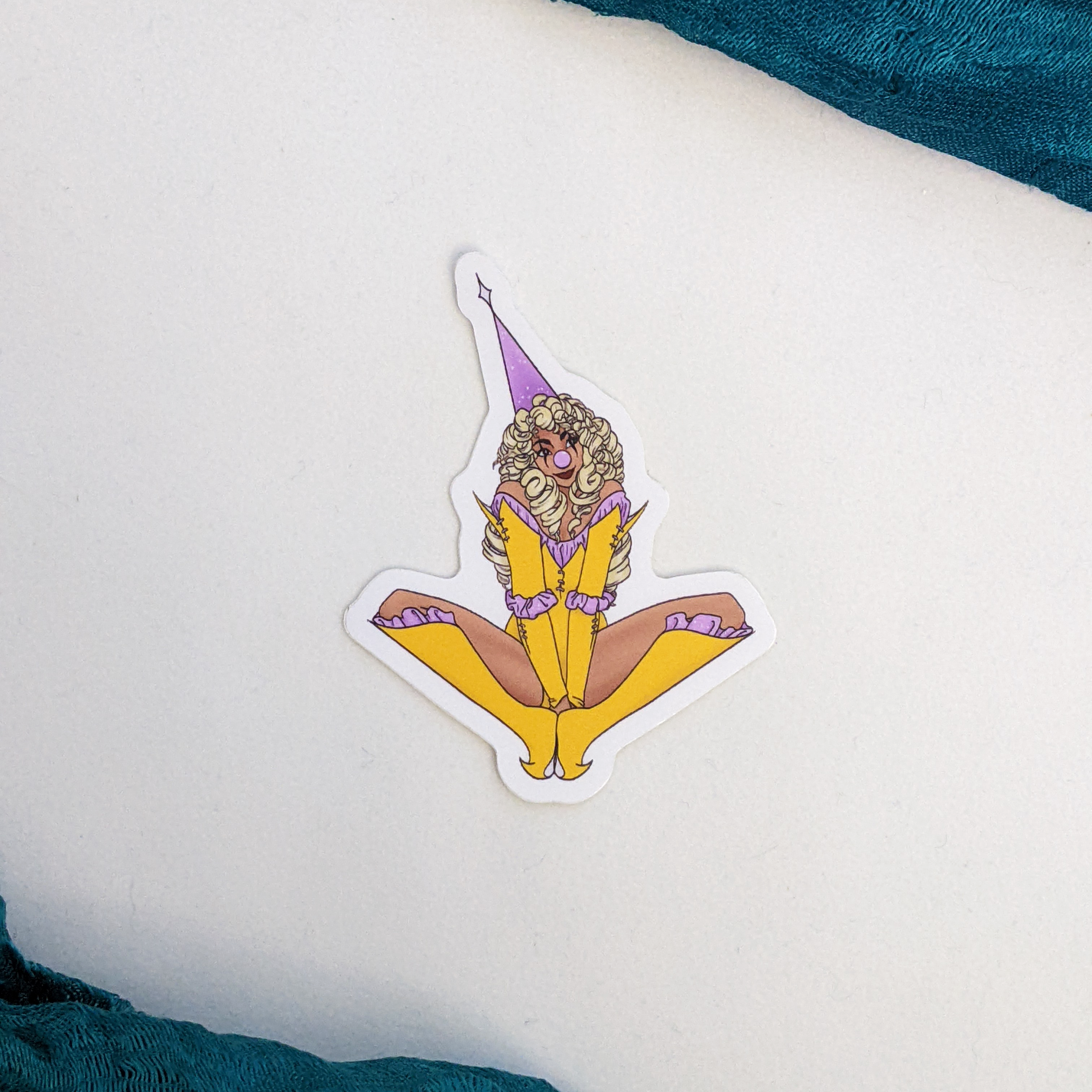 Amy in the Aether Art - Wholesale Sticker - Stars - Celestial Clown Sticker1