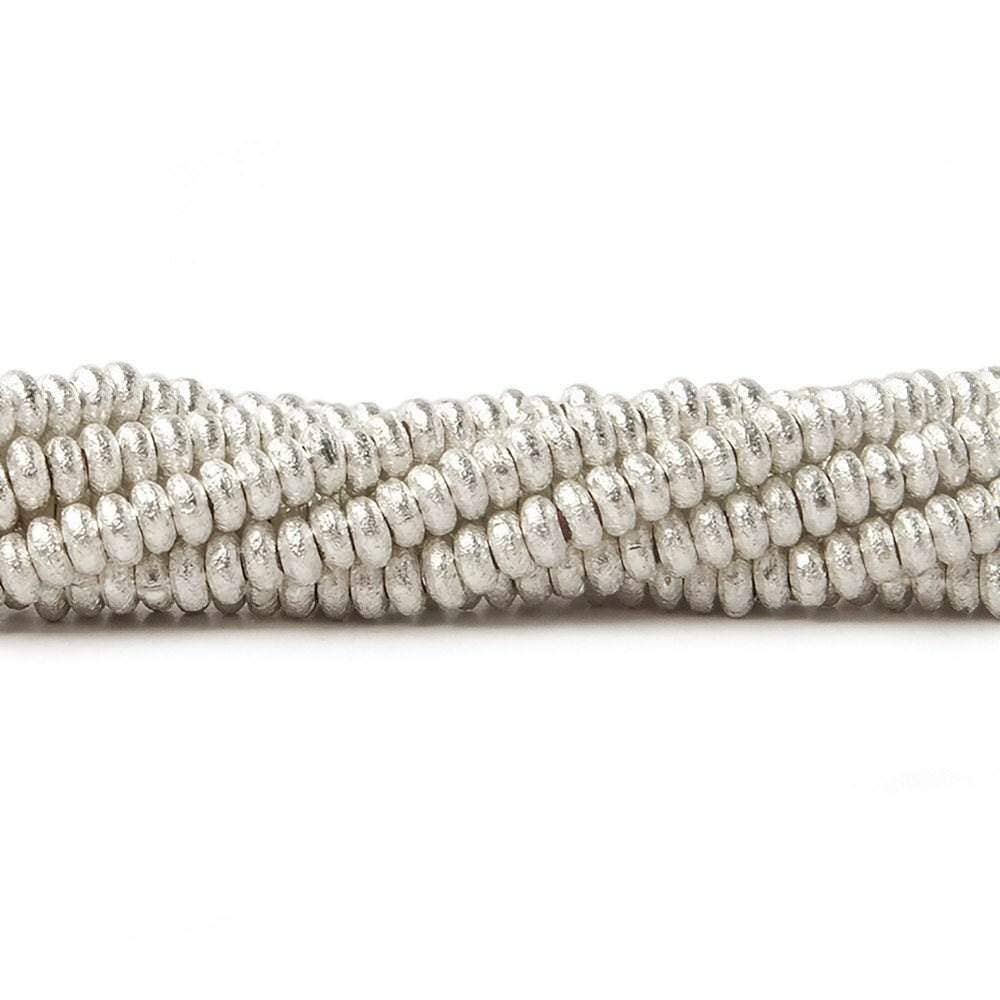 Beads of Cambay - Wholesale Beads - 3mm Brushed Disc Beads0