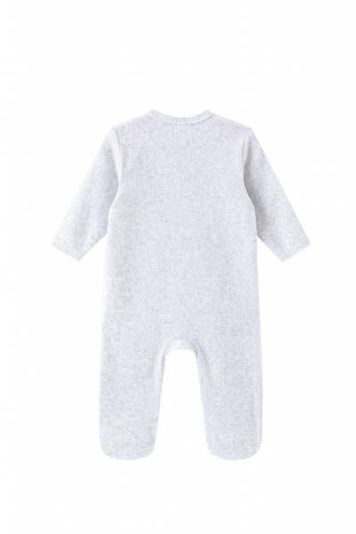 GREY Children's velvet pajamas with funny bear drawing for wholesale on Faire1