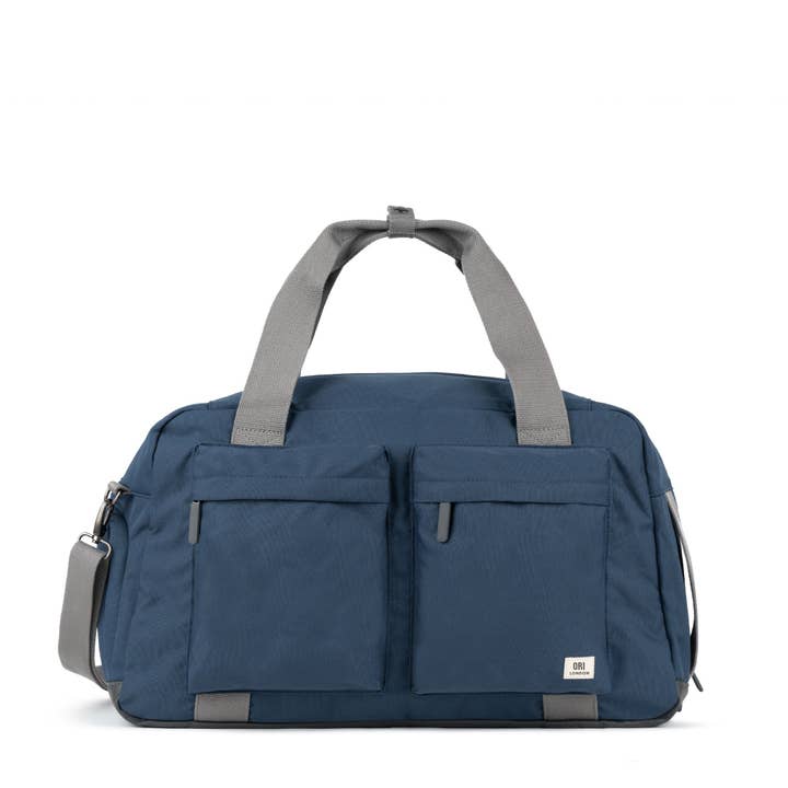 Gatwick Large Carry-On Duffel in Deep Blue Canvas for wholesale by ORI London
