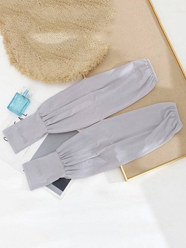 Sheer Trend – wholesale Armvärmare – Dam – Enfärgad Ice Silk Loose Solskyddshylsa3