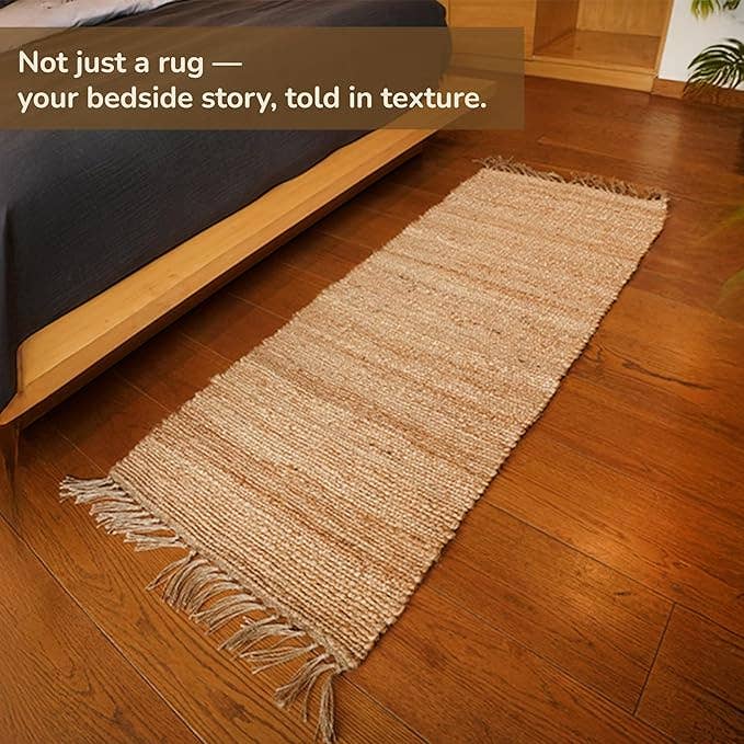 The Fine Living Company - Wholesale Runner Rug - Natural Jute Runner Rug 2x5 ft. – Handwoven Farmhouse Décor5