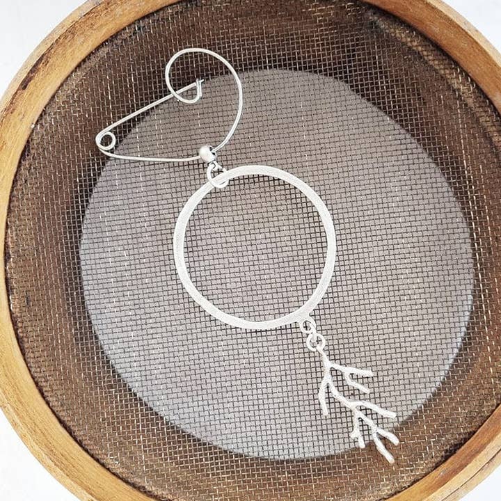 Broche de alfinetes de círculo abstrato e redemoinho de algas marinhas - 6 por atacado de Zamsoe