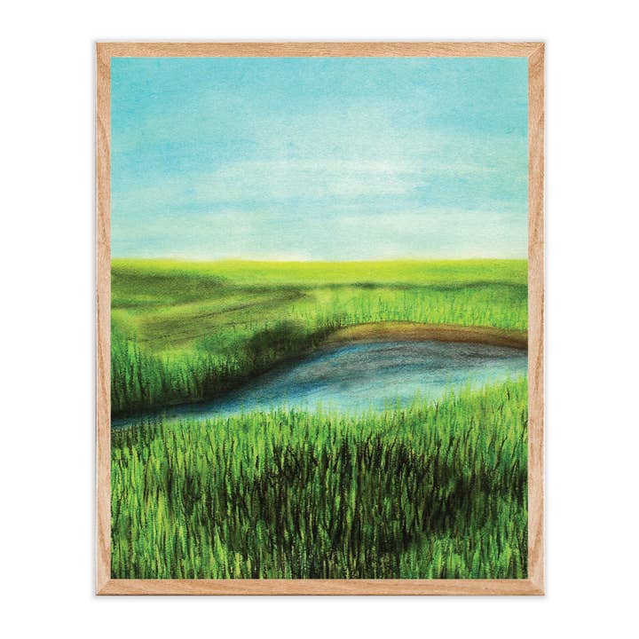 Marsh Landscape Art Print for wholesale by Green Artist Designs