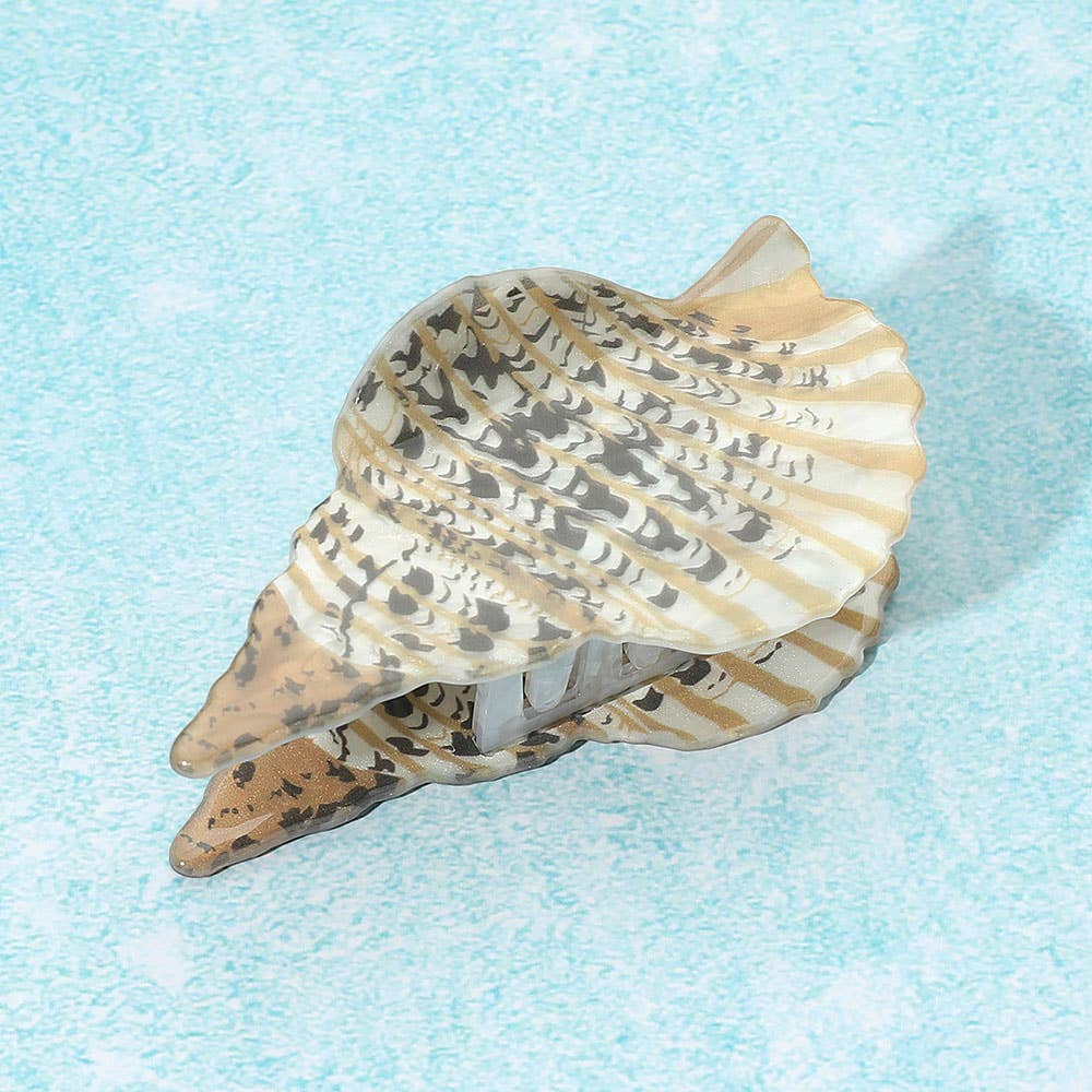 Sensibling Corp. - Wholesale Hair Clip - Women's - Trumpet Sea Shell Hair Claw Clip