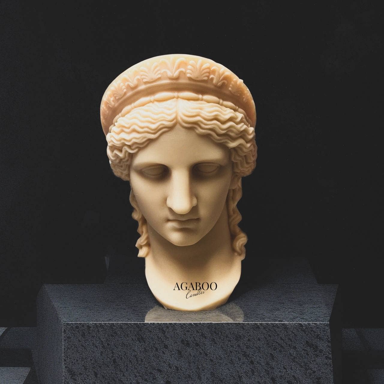 Agaboo Candle - Wholesale Novelty Candle - Hera Greek Goddess Bust Statue Candle 7.5x4in - Sculptural17