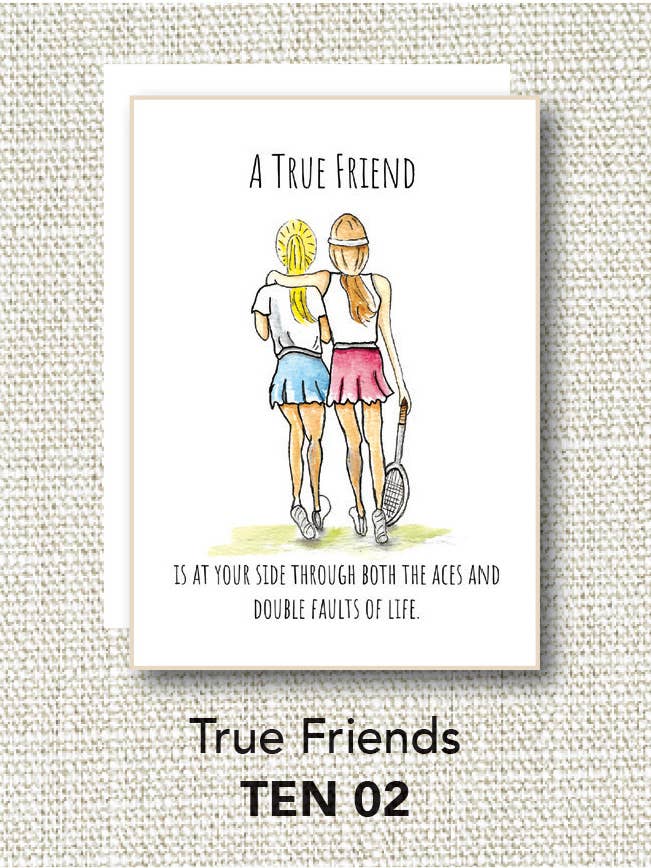 True Friends - Tennis for wholesale by Jill Shinn Art