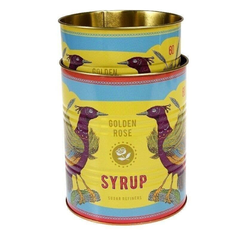 Rex B2B - UK – wholesale Kitchen storage/organiser – Medium Storage Tins (Set of 2) - Golden Rose Syrup2