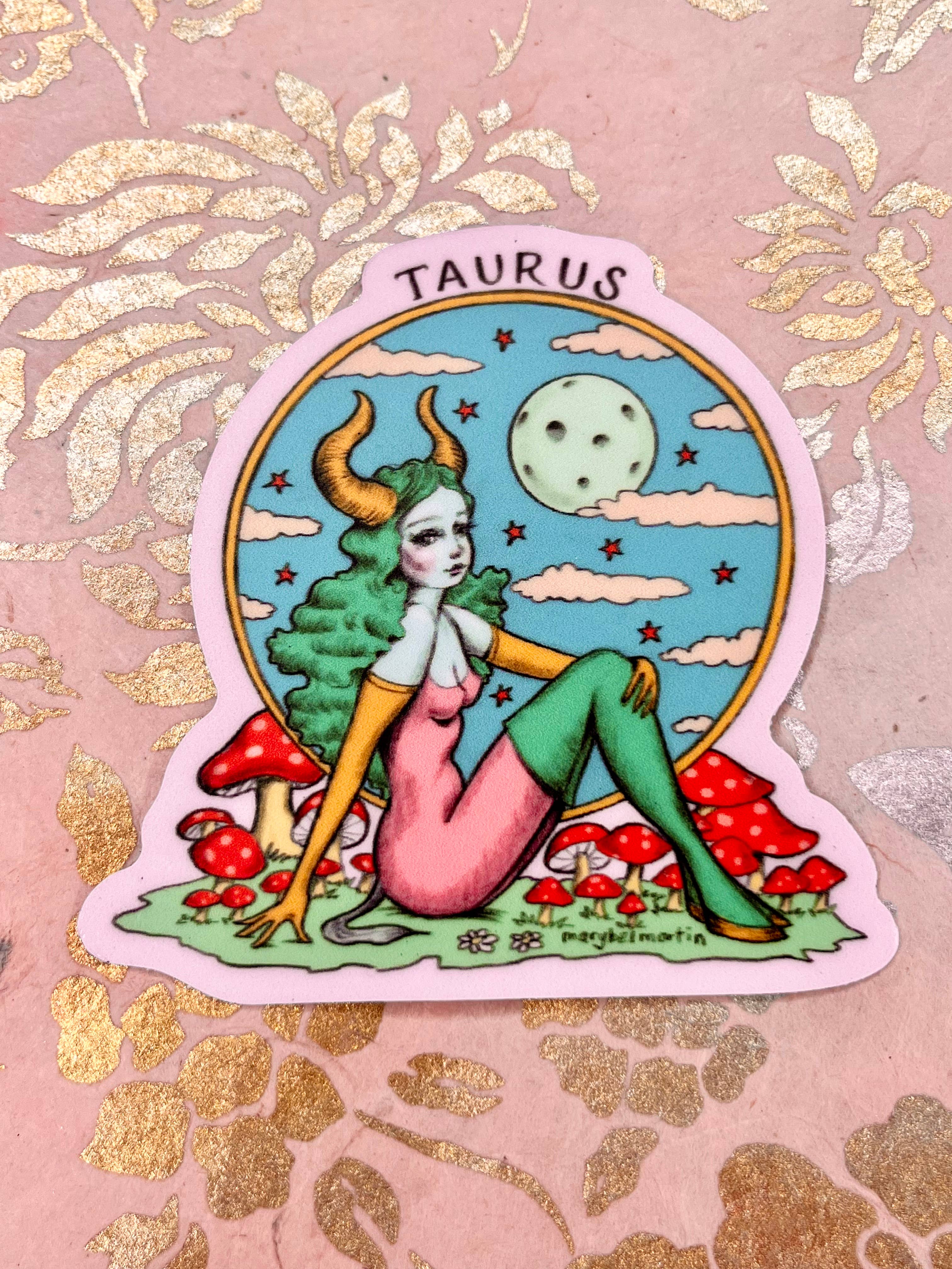 Taurus - Vinyl Sticker by Marybel Martin for wholesale by Marybel Martin