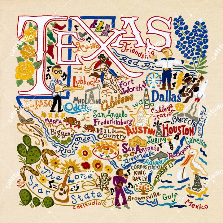 Texas Fine Art Print for wholesale by catstudio