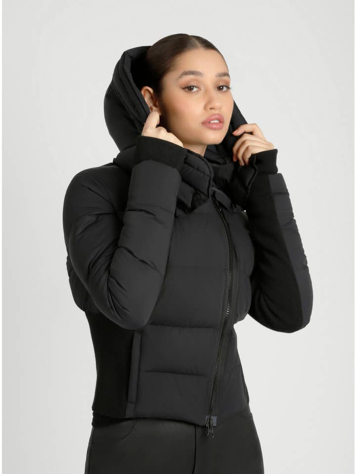 Blanc Noir - Wholesale Puffer Jacket - Women's - Asymmetrical Puffer Jacket JLS2