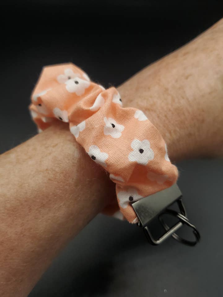 Keychain, Scrunchie Wristlet Key Ring, Car Key Holder for wholesale by Out of Spike Designs