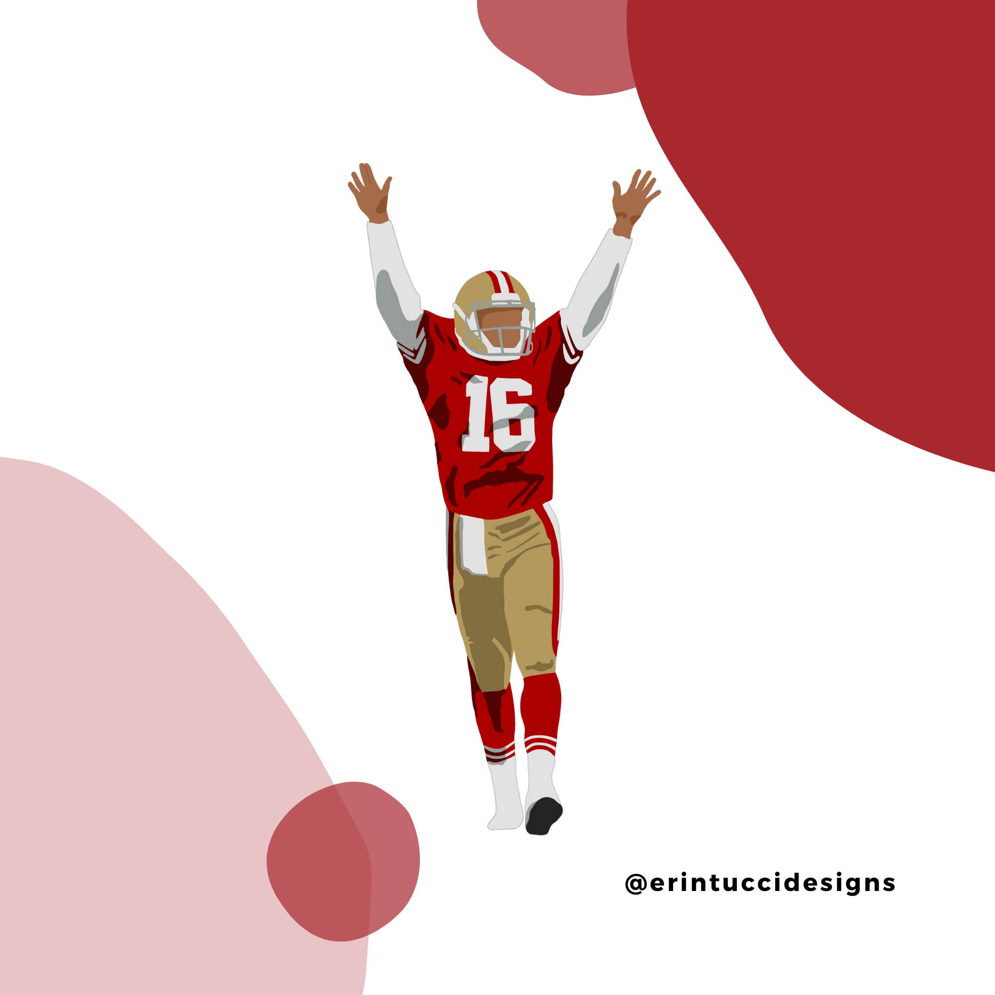 Erin Tucci Designs - Wholesale Sticker - Joe Montana Sticker