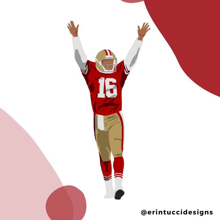 Erin Tucci Designs - Wholesale Sticker - Joe Montana Sticker0