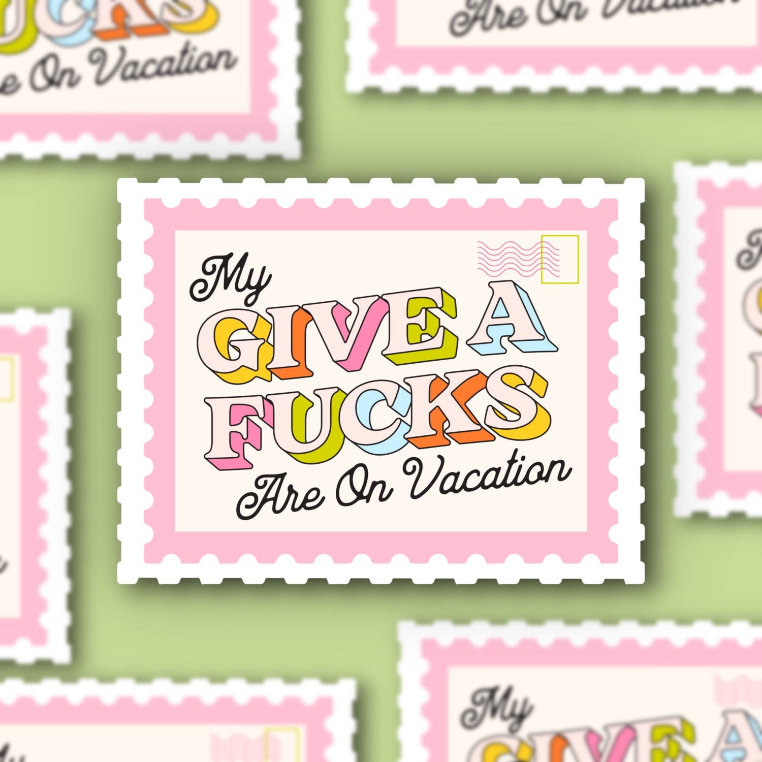 Sage and Virgo – Großhandel Aufkleber für Telefon und Laptop – My Gives a F**** ist auf dem Urlaubsaufkleber