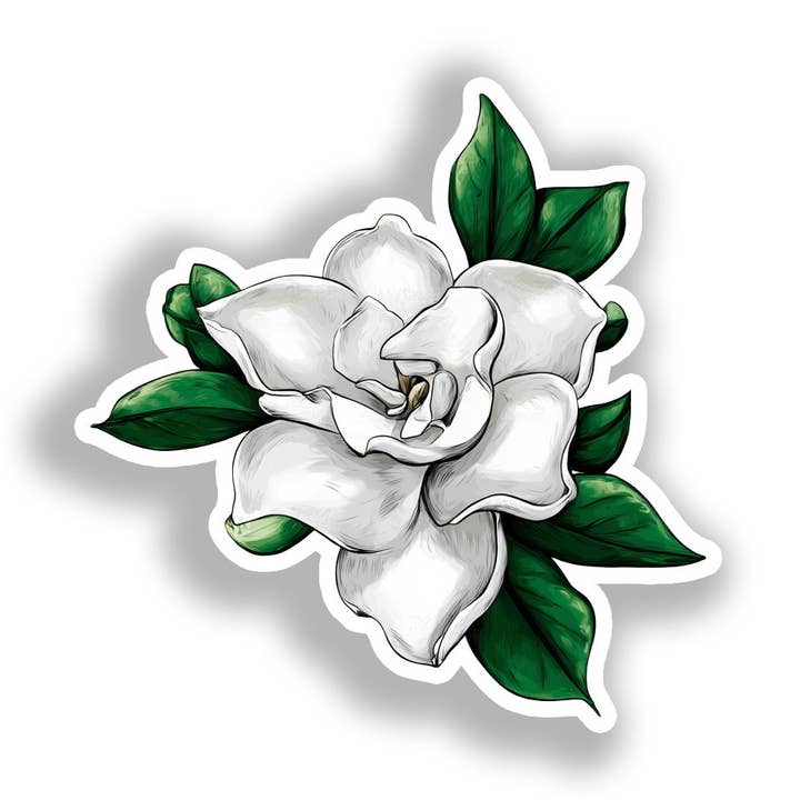 Gardenia Blomst Klistermærke # A019617 for engroshandel hos Yoonek Graphics