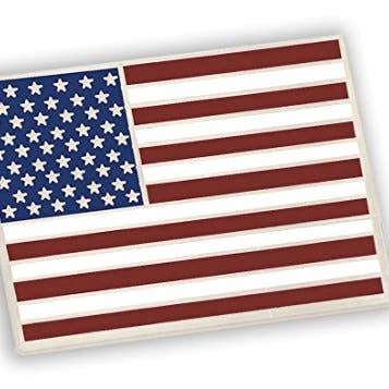 American Flag Lapel Pin Proudly Made in USA- Silver Plated 2 for wholesale by WizardPins