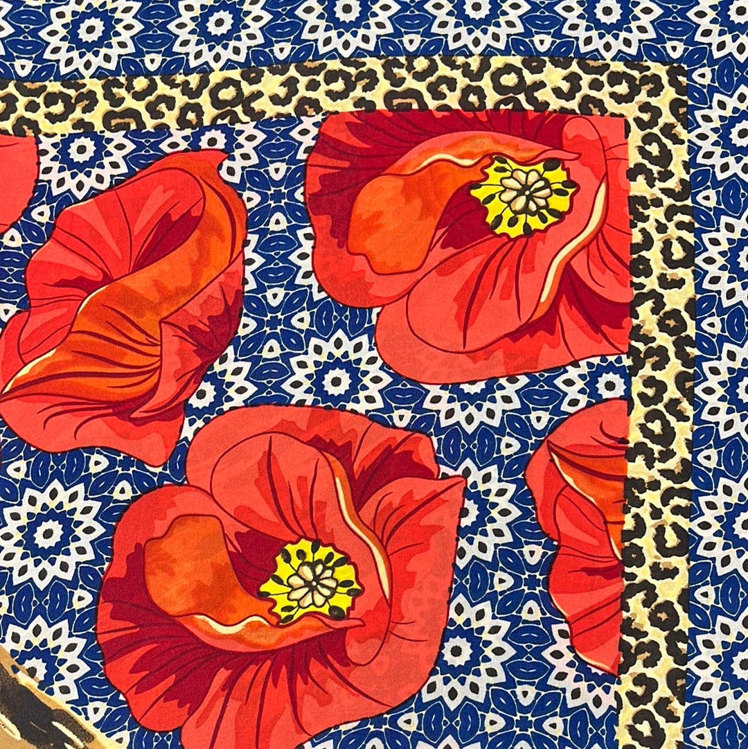 German Fuentes Handbags - Vente Écharpe – femme - ÉCHARPE À IMPRIMÉ FLORAL ET ANIMAL YF08-C521