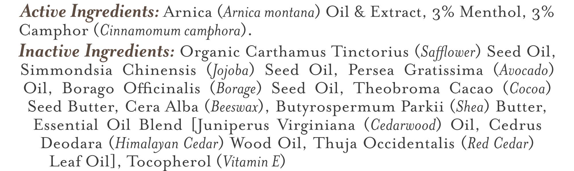 Soap Cauldron - Venta al por mayor Pomadas/bálsamos/cremas curativos - Frotación Terapéutica Muscular Cedro Costero con Árnica2