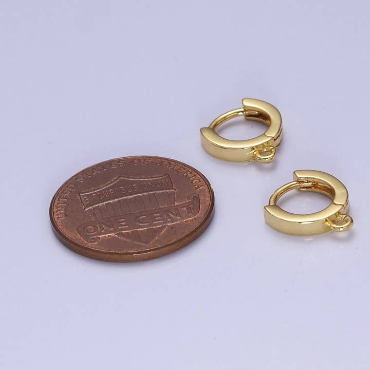 Aim Eternal - Wholesale Hoop Earrings - Gold Filled Earring Hoops Lever Back one touch w/ open link Lever Hoop earring Nickel free Lead Free for Earring Charm Making Findings L-7342