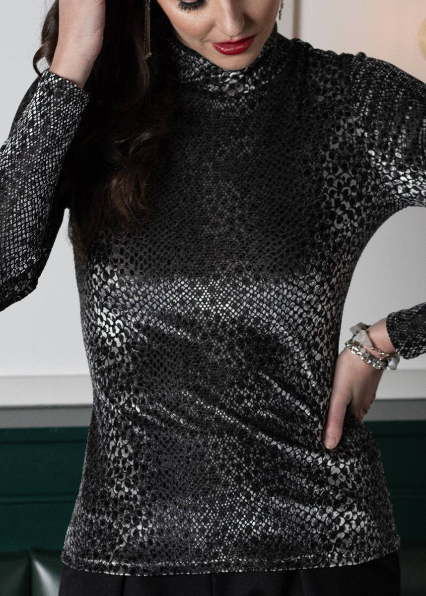 Rachel Walters Collection - Wholesale Knit Top - Women's - Silja Top Snake6