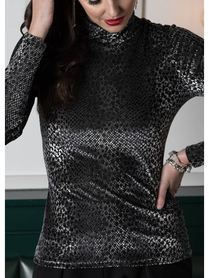 Rachel Walters Collection - Wholesale Knit Top - Women's - Silja Top Snake6