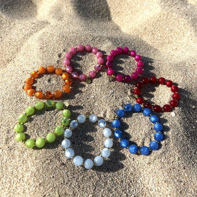 Coloristers - Wholesale Beaded bracelet - Piccolo pearl bracelet in champagne & gold2