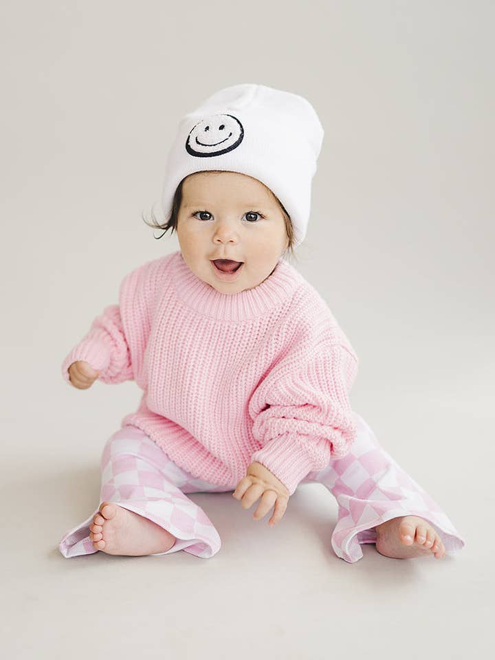 Chunky Knit Sweater | Pink for wholesale by Lucky Panda Kids
