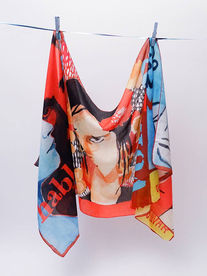 Colorful scarf - Almodovar pour la vente par Bleu tango