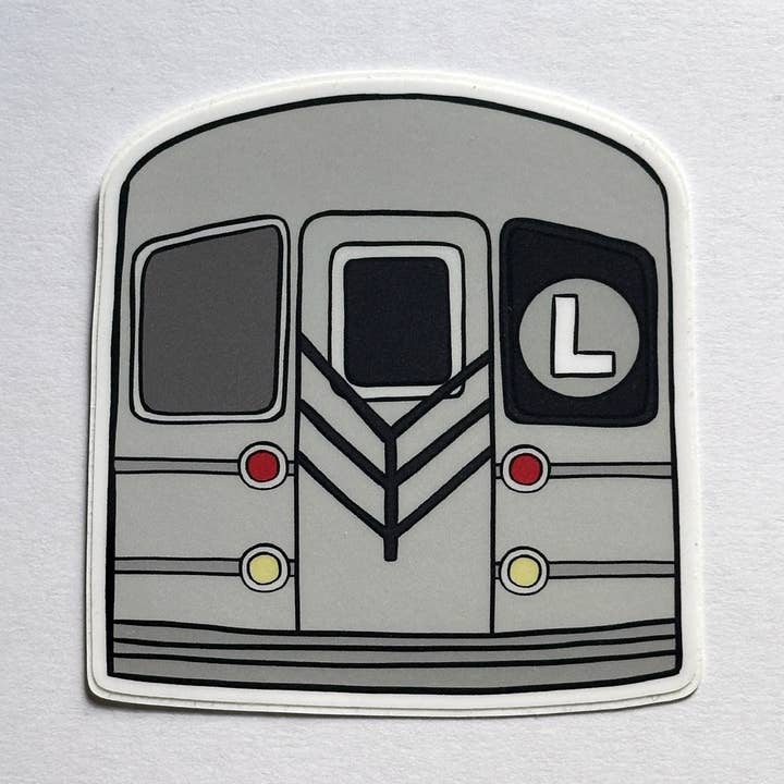 L Train Subway Sticker - New York City NY Transit Souvenir for wholesale by Made by Nilina