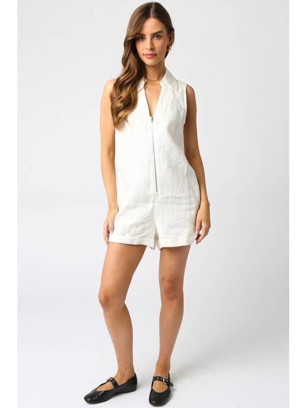 Olivaceous - Wholesale Romper - Women's - Haisley Zip Up Romper9