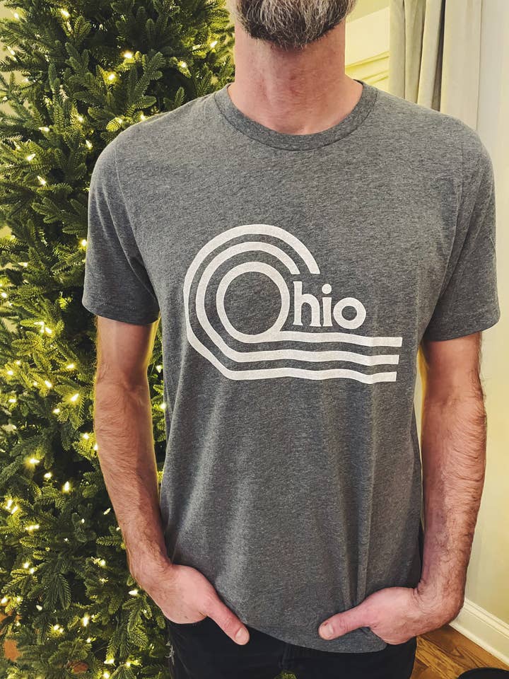 Ohio Lines Tee for wholesale by CedarThreads Co