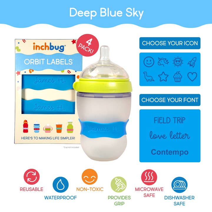 InchBug - Wholesale Milestone Art/Keepsake - Kids & Baby - Original Orbit Labels® (Pack of 4 Labels)