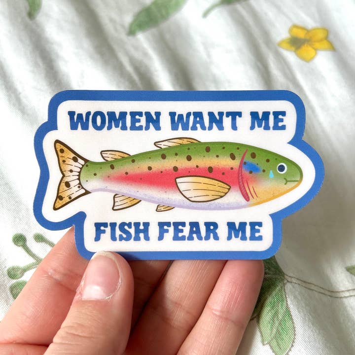 Adesivo Mulheres Querem Mim, Peixe Fear Me por atacado de Hollandaize Art
