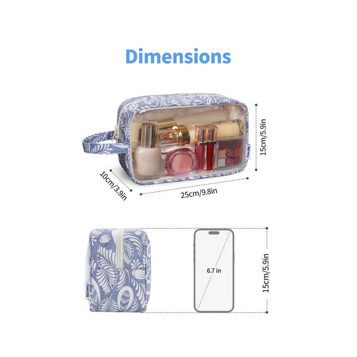 wandf - Wholesale Toiletry bag – women's - Clear Toiletry Bags for Traveling Toiletries, Make Up Pouch 11