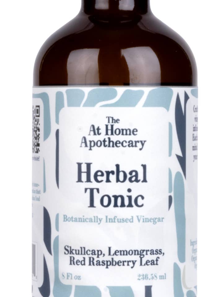 Skullcap, Lemongrass, Red Raspberry Leaf Herbal Tonic for wholesale by The At Home Apothecary
