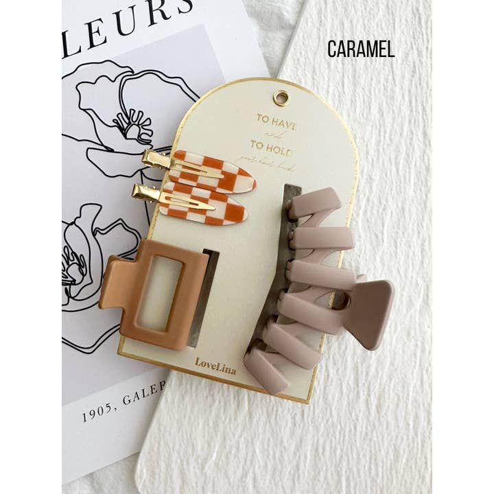 LoveLina - Wholesale Hair Accessories Set - Women's - 3-Pack Hair Clip Set - SUVO