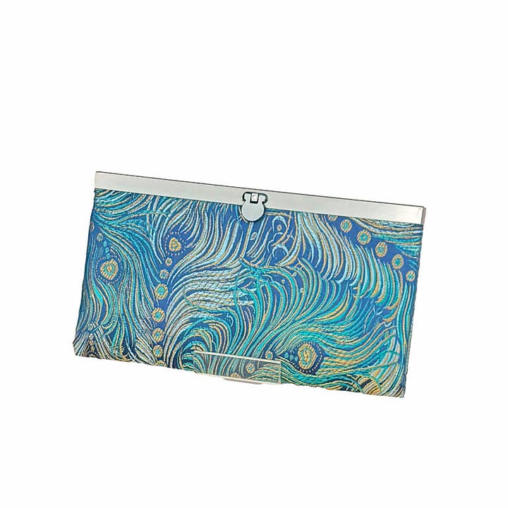 Cathayana - Wholesale Wallet - Women's - Peacock Brocade Wallet – Bi-Fold Clutch with Clasp