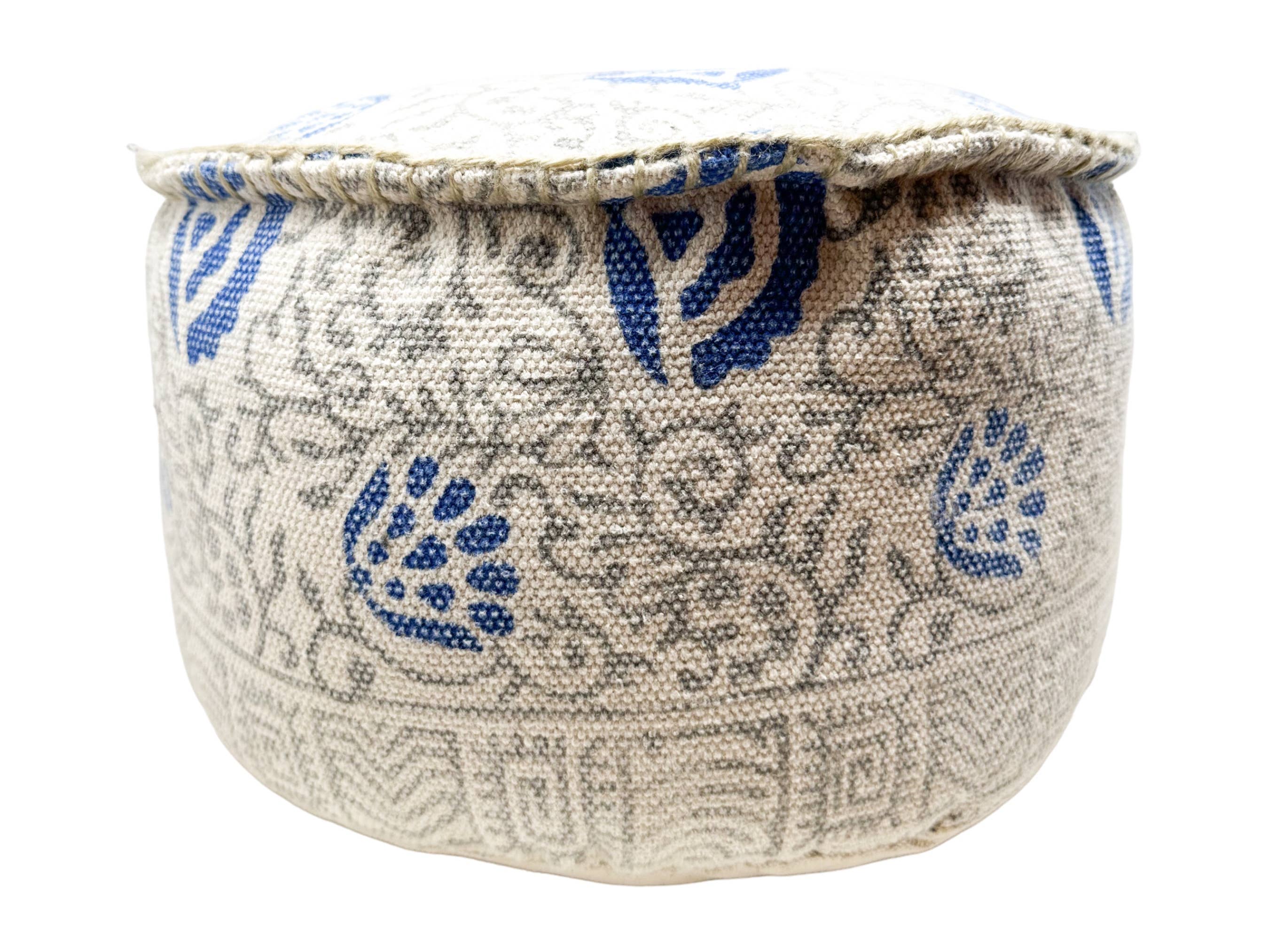 Asia West - Wholesale Pouf - Round Pouf/Ottoman/Stool-Cotton Canvas11