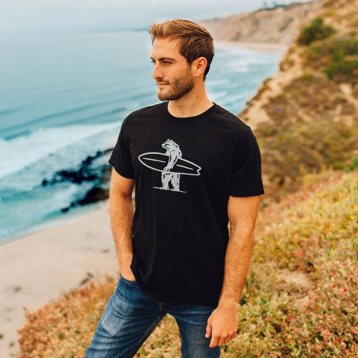 Everyday California - Wholesale Screen Printed T-Shirt - Men's - Simply Brutus Tee - California Surfing Bear Graphic Tee4