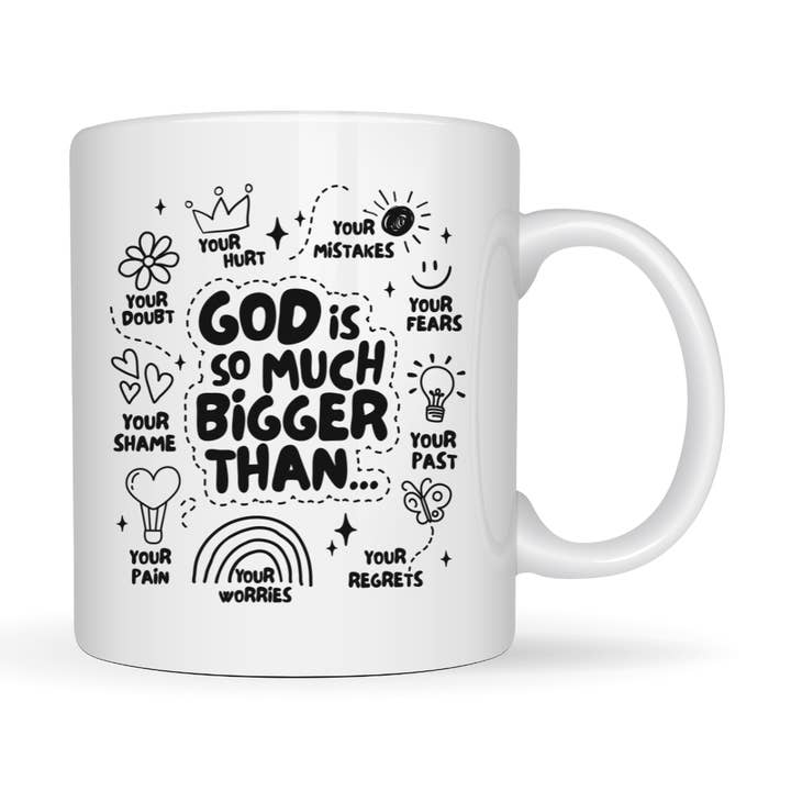 "God is so much bigger than.." - Mug for wholesale by Rose and Daisy Gifts