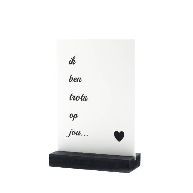 Mini Art Products - Wholesale Decorative Tabletop Object - Deco picture - I'm Proud of You - With Holder