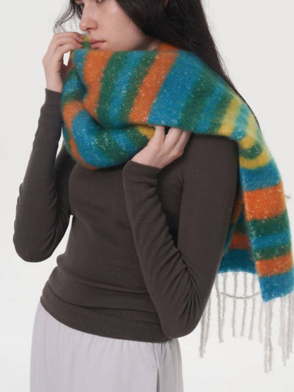 2+ Colorful Rinbow Tassel Scarves DPKS0914 for wholesale by Dipped Shop